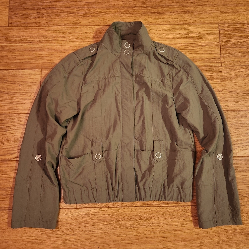 Old Navy Activewear Nylon Utility Jacket Olive Green Small